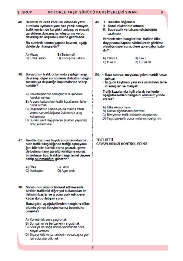 17 Aralık 2016 Ehliyet Sınavı Başvuru Tarihleri ve Detaylar 5