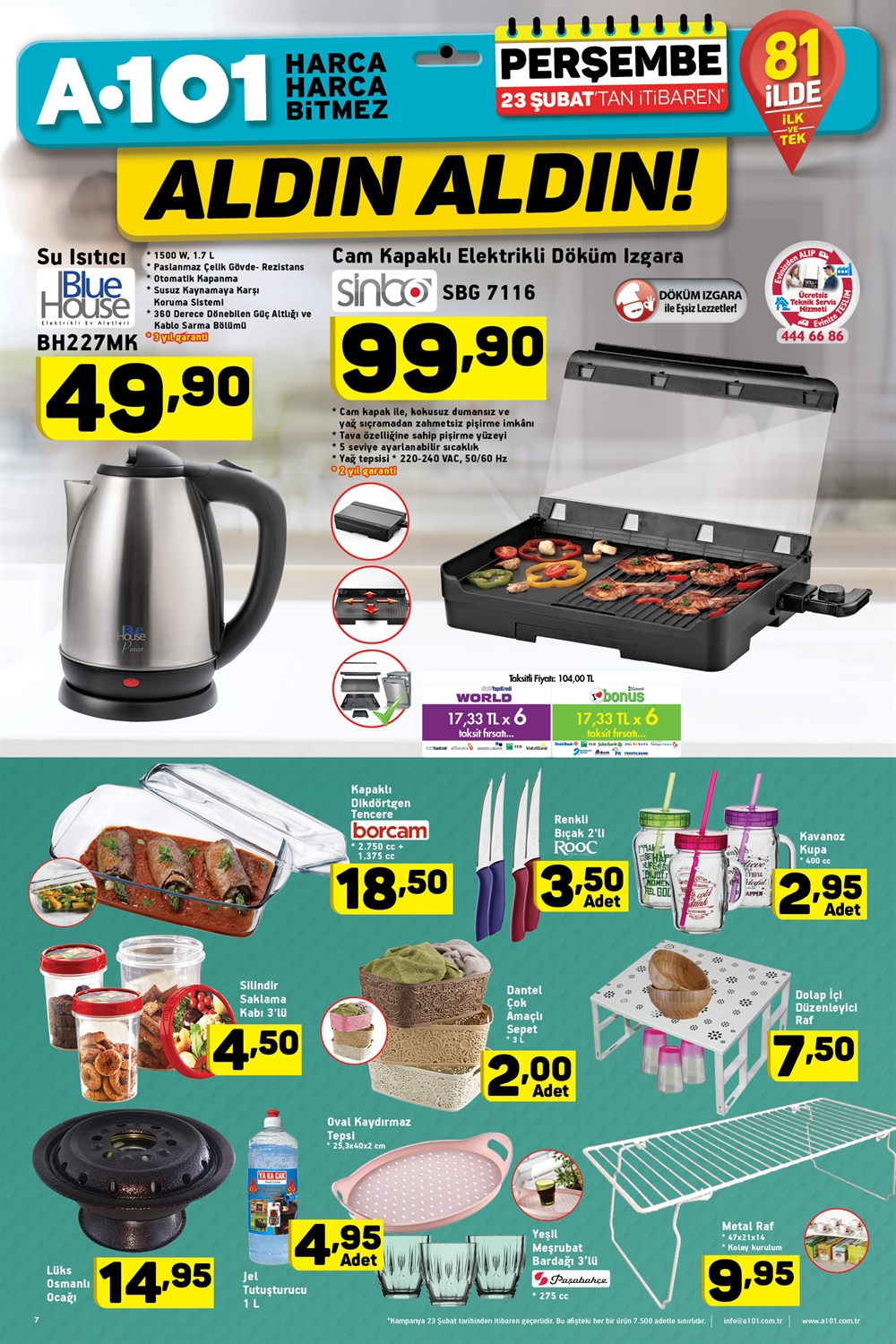 A101 23 Şubat 2017 aktuel A101 kataloğu 2