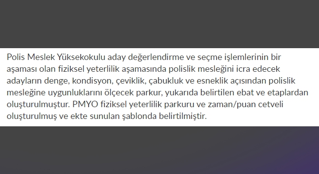 2017 PMYO parkur sınavında yapılacaklar 11