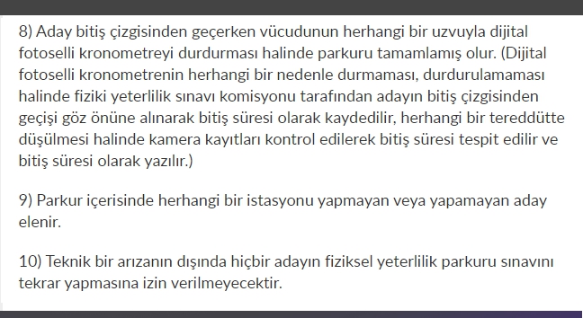 2017 PMYO parkur sınavında yapılacaklar 9