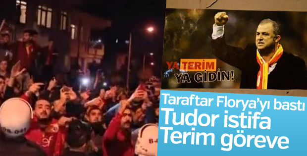 Galatasaraylılardan Florya'da Fatih Terim'li protesto