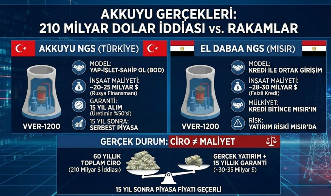 Akkuyu’da 210 Milyar Dolar İddiası Gerçek mi? İşte Rakamlarla Nükleer Santral Gerçeği
