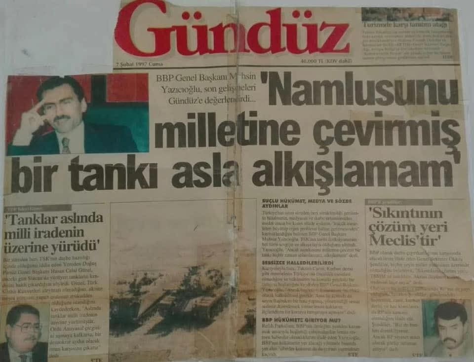 Muhsin Yazıcıoğlu’nun Tarihi Çıkışı: "Namlusunu Milletine Çevirmiş Tankı Alkışlamam!"