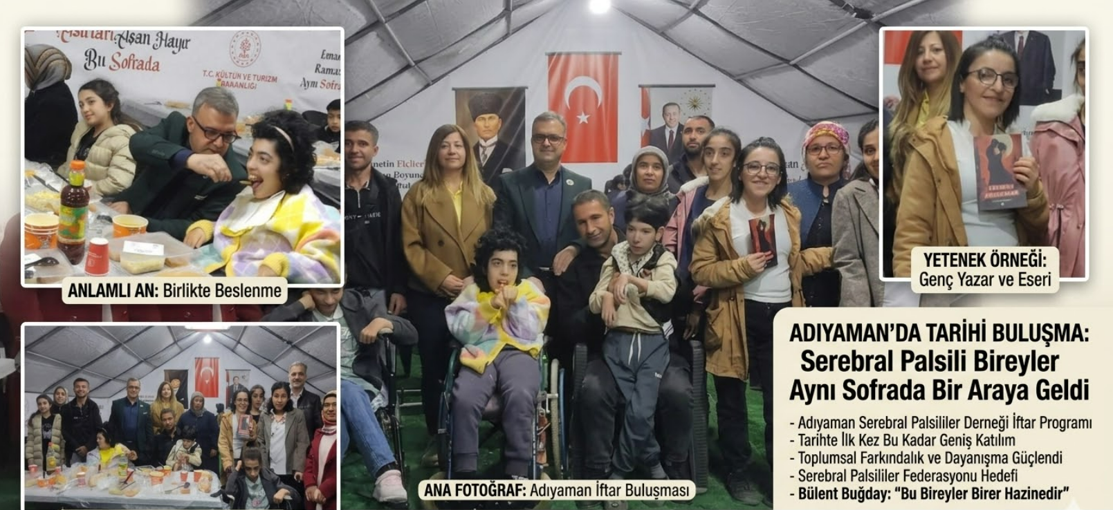 Adıyaman’da Anlamlı Buluşma: Serebral Palsili Bireyler İftarda Bir Araya Geldi
