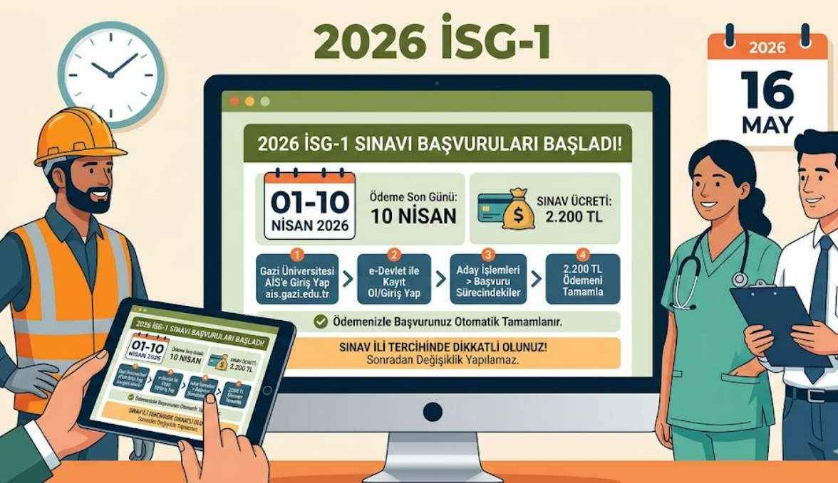 2026 İSG/1 Sınav Ücreti Ödeme Süreci Başladı: İşte Başvuru Detayları