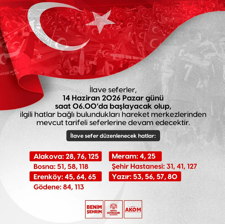 Konya'da Milli Maç Heyecanı: AKOM'dan Dev Ekranlara Ek Sefer Müjdesi!