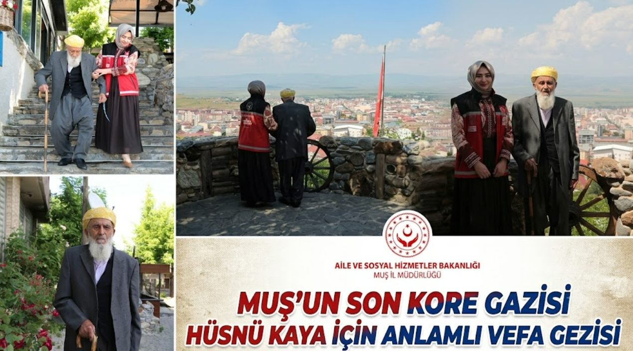 Muş'un Son Kore Gazisi Hüsnü Kaya İçin Anlamlı Vefa Gezisi