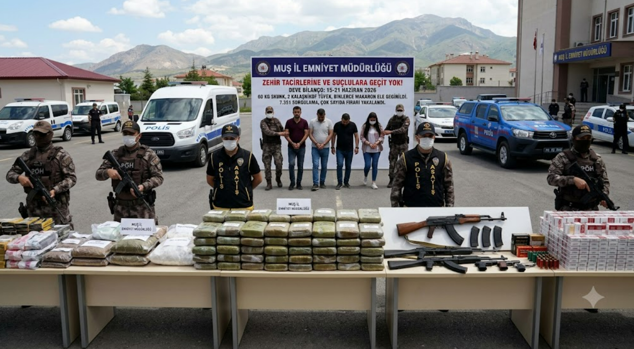 Muş'ta Suçlulara Büyük Darbe: Emniyetten Dev Operasyon Bilançosu!