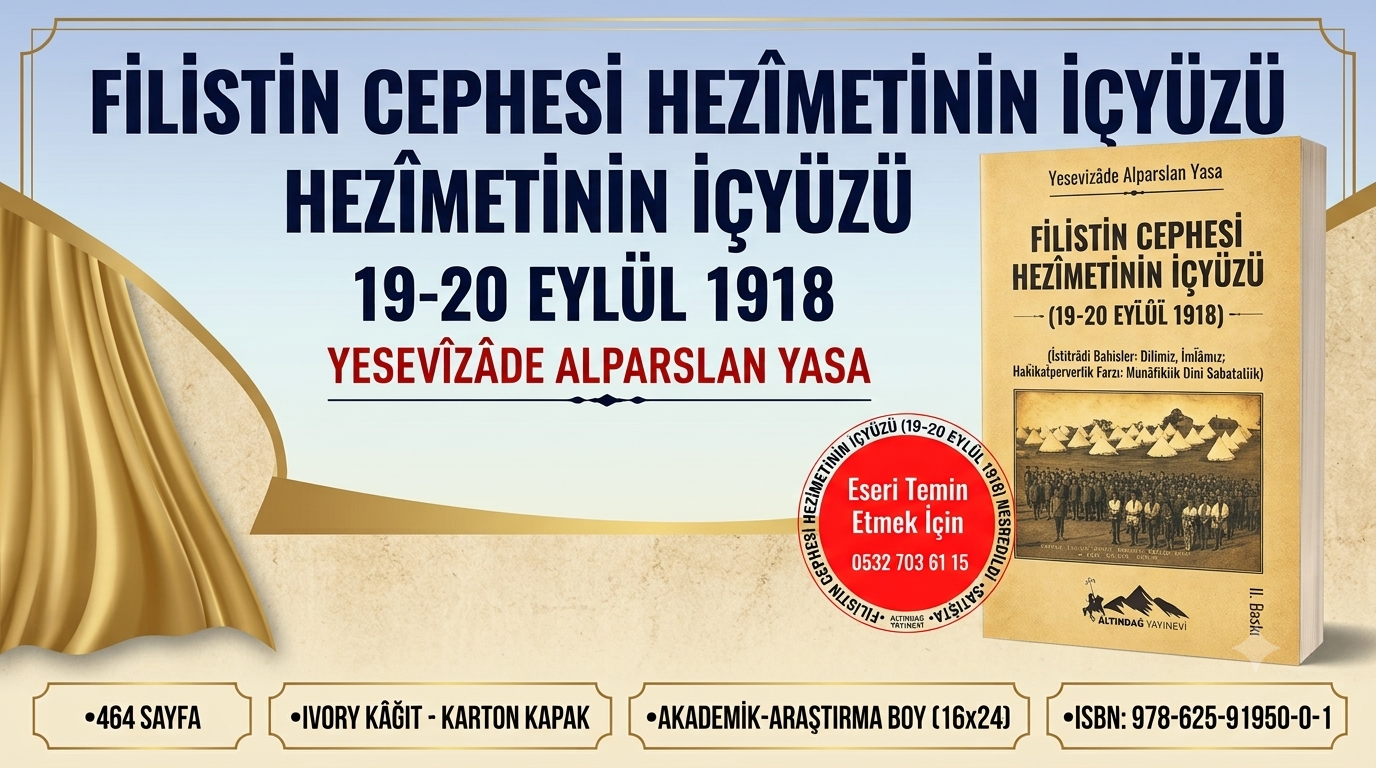 Yesevîzâde Alparslan Yasa’dan Çarpıcı Eser: Filistin Cephesi Hezimetinin İçyüzü