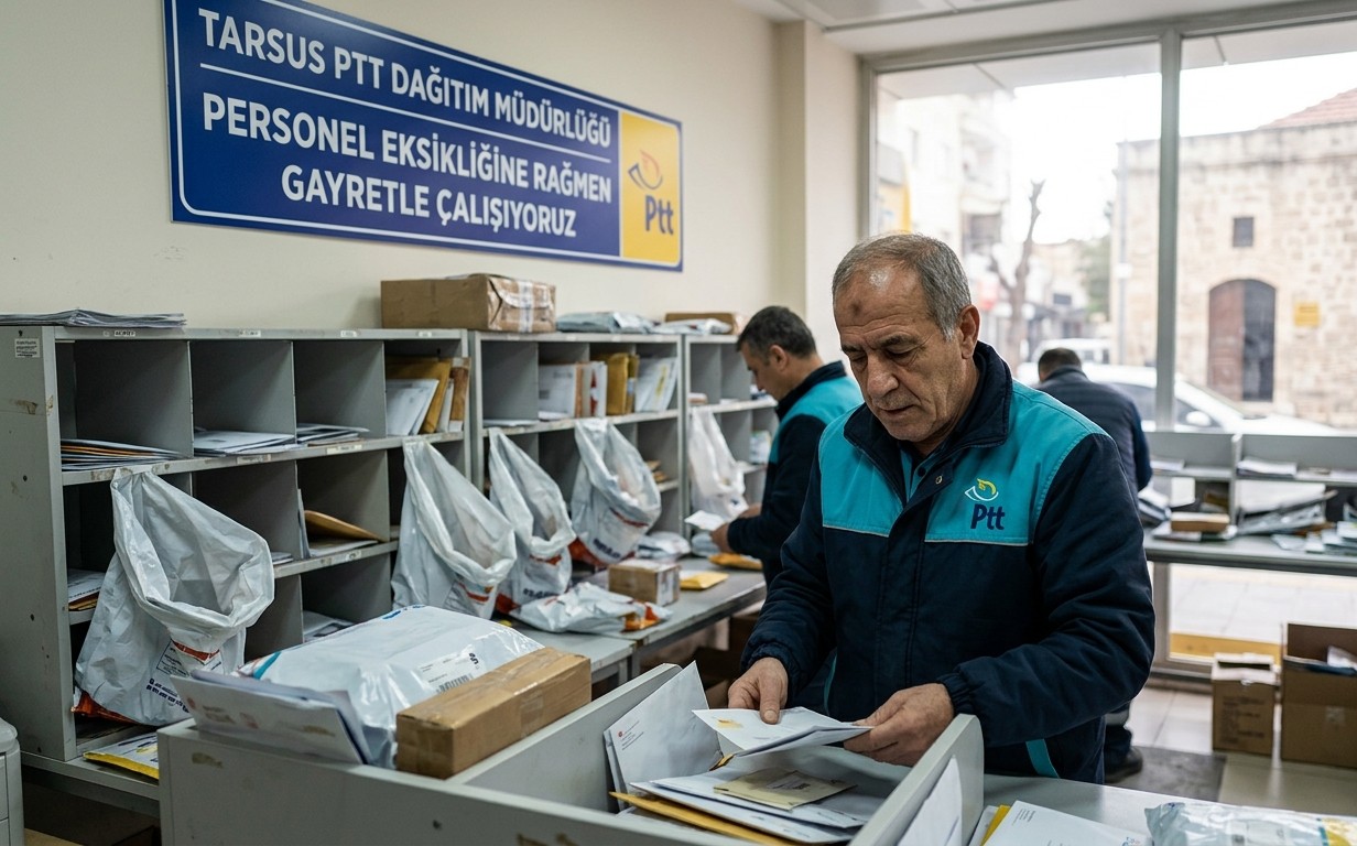 Tarsus PTT’den Asılsız İddialara Yanıt: Dağıtımdaki Aksaklığın Sebebi Yönetim Değil Personel Eksikliği
