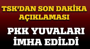 Kandil'deki terör örgütü kamp ve mağaraları imha edildi