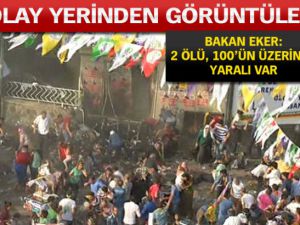 İşte HDP Mitinginde Çıkan Patlama Görüntüleri